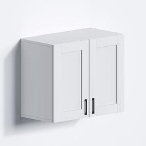 White Laundry Room Cabinets and Storage with 2 Doors and Utility Adjustable ShelfGabinetes Para Cocina Cupboard Kitchen Organizers and Storage Pantry Wall Mounted 12.4"D x 23.6"W x 19.7"H