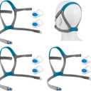 3 Pack Replacement F40 Headgear & 3 Pairs Magnetic Clips Compatible with ResMed AirFit F40 CPAP Mask, Adjustable Full Face Mask Headgear Strap with Enhanced Clips Accessories Supplies
