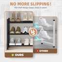 STORAGE MANIAC Long Expandable Shoe Rack, 18 Pairs Metal Wide Stackable Shoe Rack, Adjustable Shoes Shelf, Freestanding Shoes Organizer for Closet, Entryway, Hallway, Garage, Front Door, 3 Tiers
