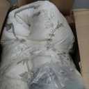 Wake In Cloud - Floral Comforter Set, 100% Cotton Fabric, Vintage Flower Shabby Chic Farmhouse Botanical Cottagecore Sunflower, 3 Pieces Bedding Set, Gray Beige, California King Size