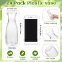 Mumufy 24 Pcs Plastic Bud Vases Bulk Small Clear Container for Flowers Height Shatterproof Bud Vase for Centerpieces Wedding Home Table Decorations Formal Dinners(2.64 x 6.69 Inch)