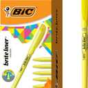 BIC Brite Liner Highlighters, Chisel Tip, 24-Count Pack of Yellow Highlighters, Ideal Highlighter Set for Organizing and Coloring