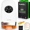 Lunix LX3 FSA Hand Massager, Heated Air Compression, for Arthritis & Carpal Tunnel Relief, Finger Numbness & Wrist Pain Relief, Cordless Rechargeable, Lunar White