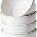 LE TAUCI Small Bowls 10 oz, Ice Cream Bowl, Ceramic Stoneware Bowl, Bowls Set for Dessert, Fruits, Side Dishes, Suit For Housewarming - 4.5 Inch, Set of 4, Arctic white