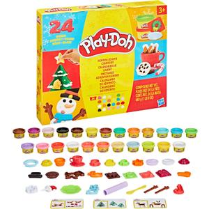 Play-Doh Holiday Advent Calendar for Kids 3 and Up, 24 Day Countdown, Multiple Surprise Gifts Behind Each Door, Arts & Crafts