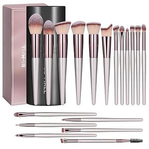 BS-MALL Makeup Brush Set 18 Pcs Premium Synthetic Foundation Powder Concealers Eye shadows Blush Makeup Brushes with Black Case