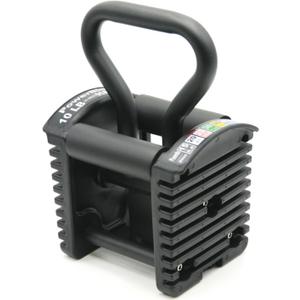 PowerBlock Pro Series Kettlebell Handle  Compatible Pro Series Dumbbells, Strength Training Accessory, for Home Gym & Commercial Use, Workout Equipment, Black