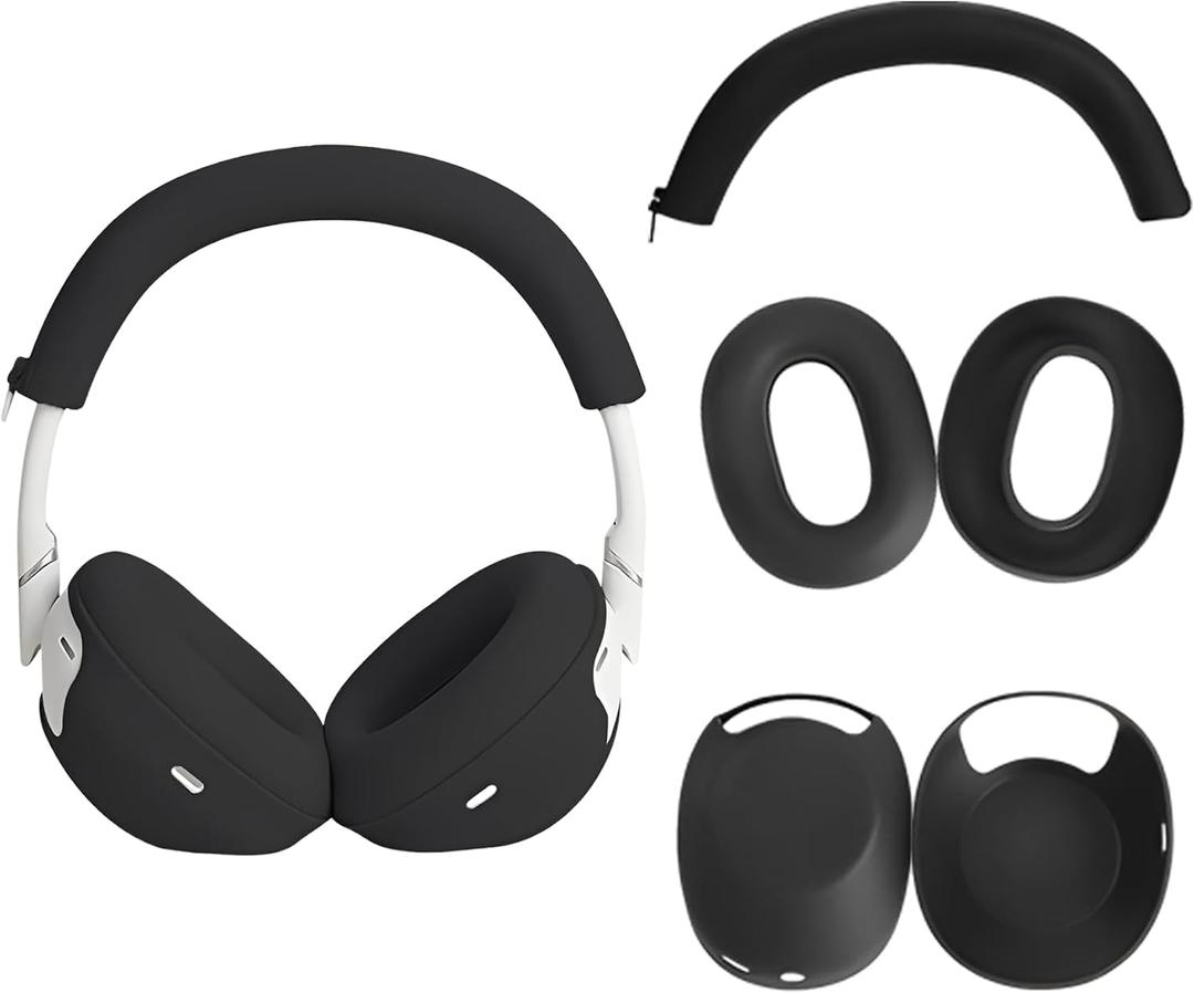 WH-1000XM6/XM6 Headphone Protective Cover, Sweat and Dust Prevention, Washable, Ear Pads, Ear Cups, Headband, Protective Cover (Black)