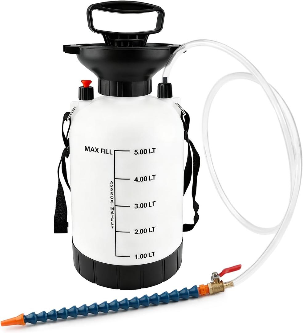 5L Transmission Fluid Pump, Car Transmission Fluid Hand Pump, Transmission Oil Pump, for Automotive Trucks Marine Engines, Teflon Tape & Gloves