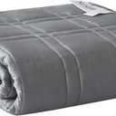 Cooling Weighted Blanket 20lb Queen 60x80 Viscose from Bamboo Grey Imported