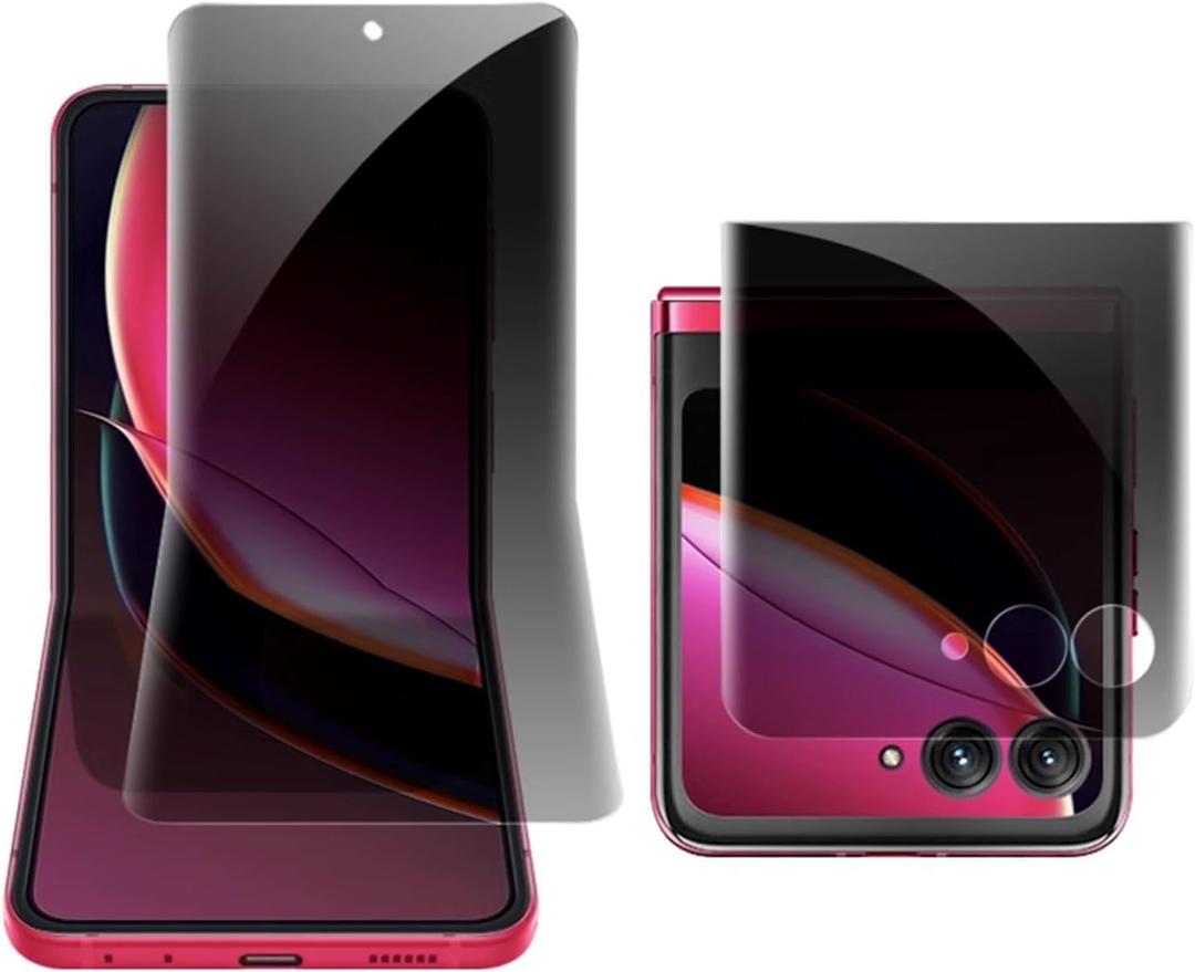 Anti-Spy Anti-Glare Inner Screen Protector For Moto Razr 2025/Moto Razr 2024 Privacy Matte Outer Screen Protector Soft Film Anti-Peeping