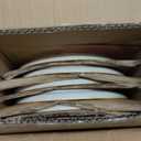 Ceramic Salad Dessert Plates Set: 8 inch Porcelain Reactive Glaze Plates Set, Mordern Stoneware Kitchen Dinnerware Dishes Set, Microwave & Dishwasher Safe, Scratch Resistant, Set of 6 (Beige)