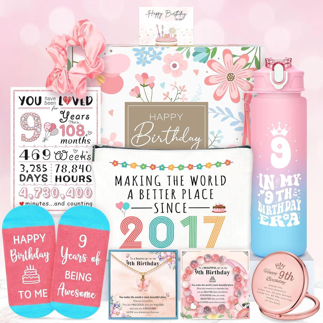 9 Year Old Girl Birthday Gifts for 9 Years Old Girls Gift Trendy Stuff Happy 9th Birthday Gifts for Girl Age 9 Gift Ideas Cool Things Presents for Nine Year Olds Girls Popular 9th Decorations Presents