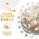 2 x Wooden Puzzles for Adults - Unique Animal Shaped Paper Butterfly Puzzle, 3D Vision Wooden Jigsaw Puzzle, Christmas Birthday Gifts for Friends/Family, Home Decor 8.5 * 8.5in 100pcs (Small)