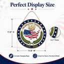 2 x 250th Anniversary Door Sign - 1776-2026 USA Semiquincentennial Patriotic Wreath, 4th of July Wooden Door Hanger, Independence Day Wall Decor for Home Front Porch Outdoor Hanging Ornament - D01