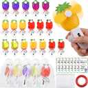 Cinrobiye 24 Pack End of Year Classroom Gifts Bulk Summer Party Favors School Graduation Gifts Student Rewards Outdoor Pool Birthday Party Supplies (Fruit Fan, 24)