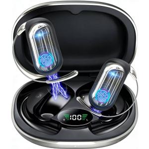 Translation Earbuds Real Time - AI 168 Language Translator Earbuds, Audifonos Traductores Ingls Espaol, 4-in-1 Translating Device Translate Ear Buds for Travel with Charging Cradle (Deep Black)