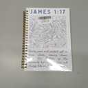 Blue Christian Notebooks, James 1:17 Bible Journaling Spiral Notebook, Religious Journals for Writing, Floral Bible Notebook for Note Taking, Christian Gifts for Women, Note Pads for Bible 5.5x8.3 Inch