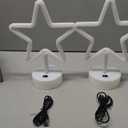 WBao 4th of July Decorations 2 Pack LED Patriotic Neon Star Signs, USB/Battery Powered Red White Blue Stars for Home, Tabletop, Mantel, Porch, Yard Memorial Day 4th of July Party Decorations