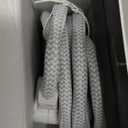 GE 3-Outlet Power Strip Surge Protector 8 Ft Braided Extension Cord with Multiple Outlets Grounded Flat Plug ETL Listed White 38433