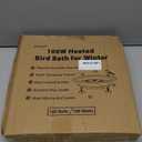 Heated Bird Bath for Outside Winter, Powerful 100W Thermostat Control Heated Bird Baths for Outdoors with 3 Metal Extension Screws, Heated Birdbath Water Heater for Garden Yard Patio Lawn(Green)