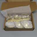 Joyyy Weighted Candlestick Holders Candle Stick Holder for Candlesticks, Vintage Metal Candelabra Candlestick Holders Candle Stand for Holiday Fireplace Party Dining Home Set of 6 (Gold)