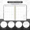 2 x 2026 Planner, A5 Weekly and Monthly Planners with Tabs, Spiral Bound Daily Calendar 2026 Planner, Agenda Organizers from Jan. to Dec., Hardcover Habit Tracker Journal 6.18" x 8.5"(Black Bloss)