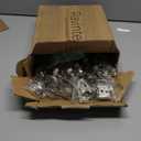 Ravinte 50 Pack 25 Pairs 1/2 inch Overlay Soft Close Hinges for Kitchen Cabinet Hinges Satin Nickel Hidden Hinges Stainless Steel Concealed Hinge self Closing