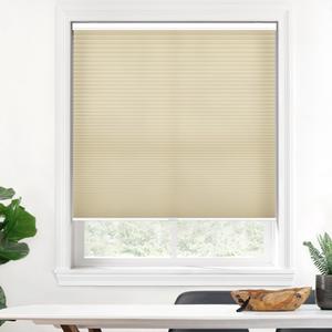 LazBlinds Cordless Cellular Shades, Light Filtering Honeycomb Shades with 1.5 inch Cells, Thermal Insulation Noise Reduction Blinds for Windows, 33" W x 72" H, Brown