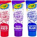 Crayola Bathtub Fingerpaint 5 Color Variety Pack, 3 Ounce Tubes (Bluetiful Blue, Screamin' Green, Radical Red, Flamingo Pink, Royal Purple) Color Your Bath Easily Washable Finger Paints