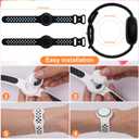 Waterproof Bracelet Compatible with AirTag for Kids (2 Pack), Protective Case GPS Tracker Holder for Child with Full Coverage Hidden Design, Soft Silicone Anti-Lost Wristband Cover for Toddler BBBG (Black Blue+Black Dark Grey)