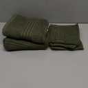 BOUTIQUO 6 Pack Cotton Towel Set, Contains 2 Bath Towels 28x55 inch, 2 Hand Towels 16x24 inch & 2 Wash Coths 12x12 inch, Ideal Everyday use, Ultra Soft Compact & Lightweight - Olive Green