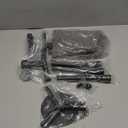 Adjustable Elevated Dog Bowl Stand, Metal Raised Feeder for Medium & Large Dogs, 3 Heights (8.8", 10.8", 12.5"), Width 6.3"–10.2", SpillProof Mat, AntiSlip & Quiet, Bowl Not Included