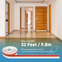 Door Draft Stopper, 32Ft Cuttable Door Sweep for Exterior Interior Doors,Weather Stripping, Block Draft Dust, Noise Insulation,Draft Guard 2" W x 32' L