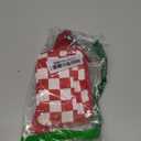 YDF Keychain Wallet for Women Mini Zip Card Holder with ID Window, Coin Purse, Detachable Wristlet, Small Organizer Wallet, Red Checkered