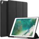 JETech Case for iPad Pro 12.9 Inch (2015/2017 Model, 1st/2nd Generation) with Pencil Holder, Slim Tablet Cover with Soft TPU Back, Auto Wake/Sleep (Black)