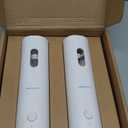 LARS NYSM Electric Salt and Pepper Grinder Set, USB Rechargeable, Automatic Salt and Pepper Mills, Spice Shakers Refillable with LED Light, Adjustable Coarseness, Ceramic Grinder (Pure White)