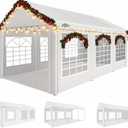 COBIZI 10x20FT Party Tent Heavy Duty for Parties Outdoor Gazebo White Event Shelter Wedding Canopy, BBQ Commercial with Removable Sidewall Windows, Powder Coating (Better Than Galvanized)