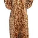 Adult Onesie Pajamas Animal One Piece Costume Halloween Cosplay for Women Men (Medium, Leopard Cat)