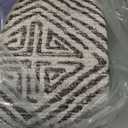 LUMI 8x10 Washable Area Rug for Living Room, Ultra Soft Modern Abstract Rugs Non Slip with Rubber Backing, Low Profile, High Traffic, Stain Resistant Carpets, Ideal for Bedroom, Dining Room, Indoor (Desert Thread)