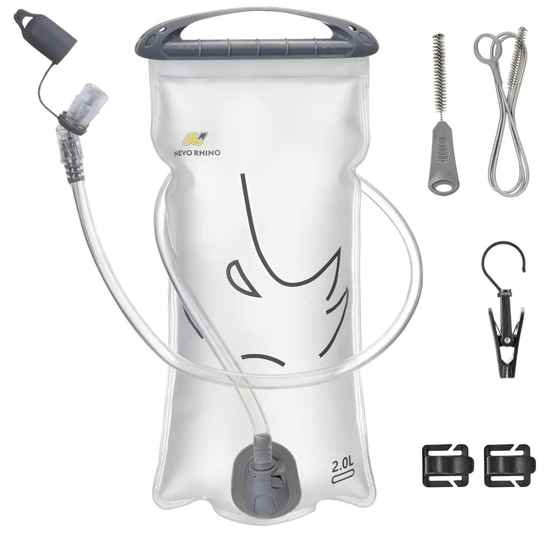 NEVO RHINO Hydration Bladder 2L-3L,Water Reservoir for Hiking Backpack Leak Proof Water Storage Bladder, BPA-Free Water Pouch Hydration Pack for Camping Cycling Running