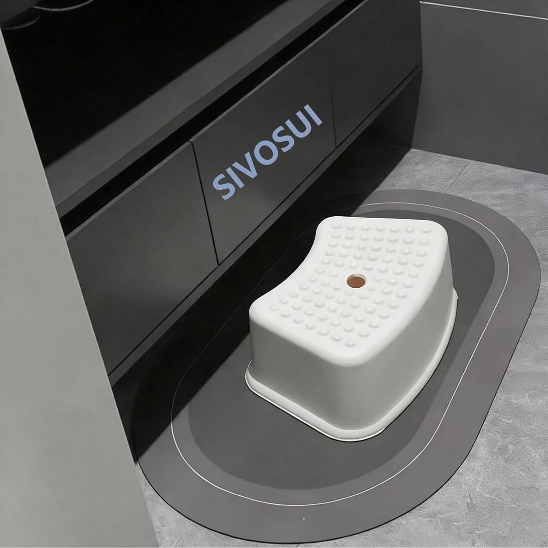 Non-Slip Kids Step StoolSturdy Safe Toddler Step Stool for Bathroom Sink,SIVOSUI Potty Training, Kitchen & Bedroom,with Soft Anti-Slip