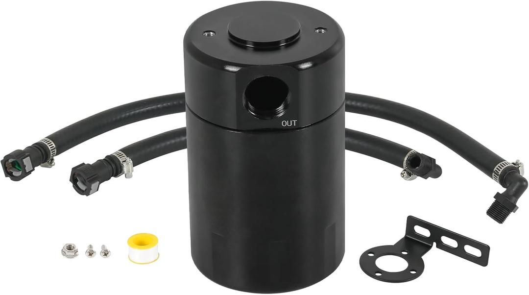 Oil Catch Can Air Oil Separator Compatible with GMC Sierra 1500 Chevy Silverado 1500 2019-2022, Compatible with GMC Yukon Chevy Tahoe Suburban 2021-2022 Oil Reservoir