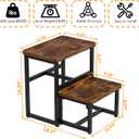 Toddler 2 Step Stool, Kids Wooden 2 Step Stools for Bathroom, Kitchen, Bedroom and Living Room, Heavy Duty Tall Stepping Stool for High Beds and Toilet up to 450-LBS