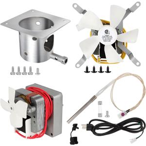 Complete Replacement Parts Kit for Pit Boss and Traeger, Auger Motor, Grill Induction Fan, Fire Burn Pot with Screws, Hot Rod Ignitor with Fuse, for Traeger, Pit Boss Wood Pellet Grills