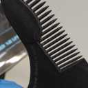 Heated Ionic Hair Straightening Brush for Men - 5 Temperature Settings, Anti-Scald, Beard Shaper & Travel Bag (Black)