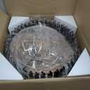 Black and Gold Crystal Chandelier Pendant Light for Dining Room, Round Modern Crystal Chandelier for Living Room, Bedroom, Restaurant, E12 x 8, 22inch