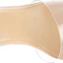 PIZZ ANNU Women's Square Open Toe Heels Sandals Low Block Chunky Heeled Sandal Slip on Mules Comfortable Casual Dress Pumps Shoes (9, Clear Nude)