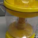 Proctor Silex Alex's Lemonade Stand Electric Citrus Juicer Machine, Large 34 oz. Pitcher, Pressure Activated, for Lemons, Limes and Oranges, 34 oz, Includes 2 Reamers & Recipe Book, Yellow (66341)