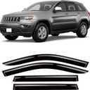 Tape-On Window Visors 4-Piece for 2011-2020 Grand Cherokee Sun Rain Guard Shield Shade Smoke 94252